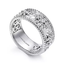 Load image into Gallery viewer, Gabriel Sterling Silver 0.08Ct Diamond Band
