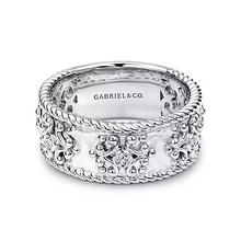 Load image into Gallery viewer, Gabriel Sterling Silver 0.08Ct Diamond Band
