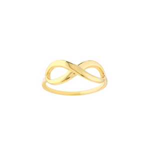 14k Yellow Gold Infinity Ring, Size 6.0