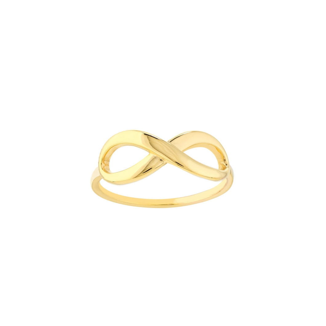 14k Yellow Gold Infinity Ring, Size 6.0