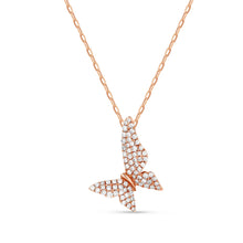 Load image into Gallery viewer, 14k 0.26 Carat Diamond Butterfly Pendant, Available in White, Rose and Yellow Gold
