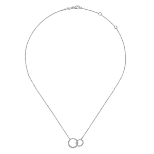 Gabriel Sterling Silver Bujukan Double Circle Necklace