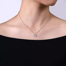 Load image into Gallery viewer, Gabriel Sterling Silver 0.02Ct Sapphire, 0.05Ct Diamond Eye Necklace
