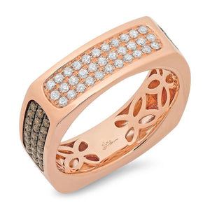14k Gold 0.94 Carat black and white or White Diamond band, Available in White, Rose and Yellow Gold