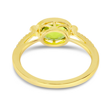 Load image into Gallery viewer, 14k Yellow Gold Peridot and 0.11 Ct Diamond Ring
