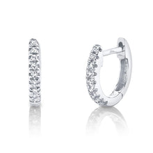 Load image into Gallery viewer, 14k Gold 0.04Ct Diamond Huggie Earring, Available in White, Rose and Yellow Gold
