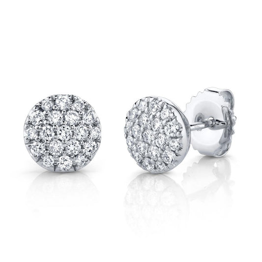 14k  0.48 ct Diamond Cluster earring, Available in White, Rose and Yellow Gold.