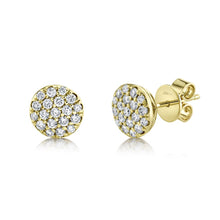 Load image into Gallery viewer, 14k  0.48 ct Diamond Cluster earring, Available in White, Rose and Yellow Gold.
