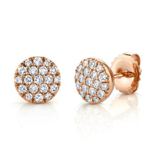 Load image into Gallery viewer, 14k  0.48 ct Diamond Cluster earring, Available in White, Rose and Yellow Gold.
