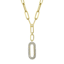 Load image into Gallery viewer, 14k Gold 0.92Ct Diamond Paperclip Necklace, Available in White, Rose and Yellow Gold
