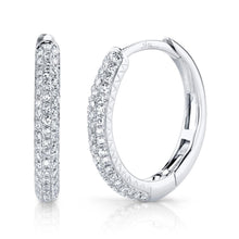 Load image into Gallery viewer, 14k Gold 0.21 Carat Diamond Pave Earrings, Available in White, Rose and Yellow Gold.
