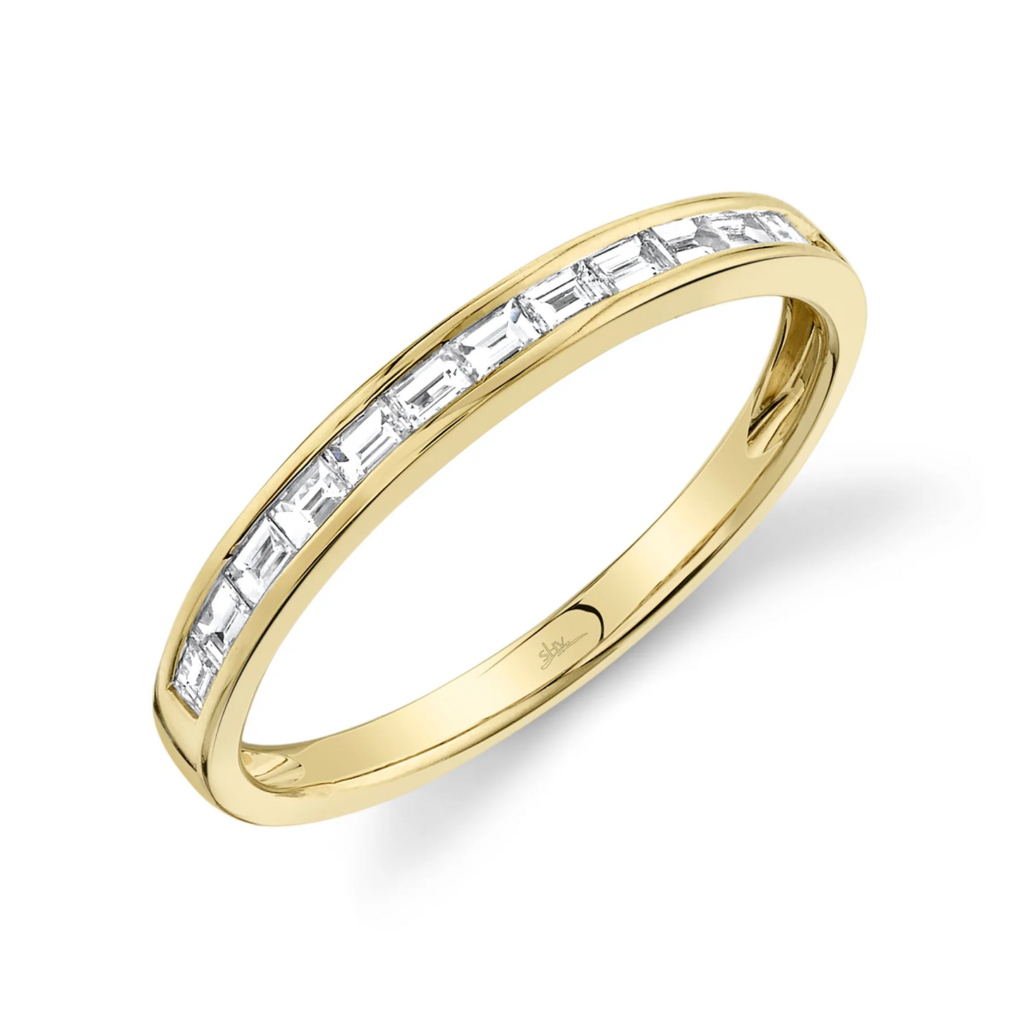 14k Gold 0.30Ct Baguette Diamond Band Size 6.0, available in White, Rose and Yellow Gold
