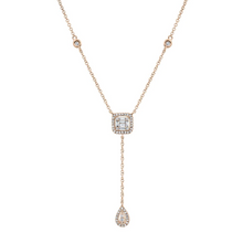 Load image into Gallery viewer, 14k Gold 0.28Ct Diamond Lariat Necklace, Available in White, Rose and Yellow Gold
