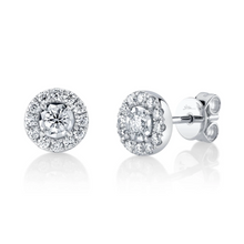 Load image into Gallery viewer, 14k Gold 0.43Ct Diamond Cluster Earring, available in White, Rose and Yellow Gold

