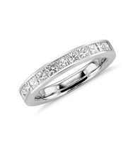 Load image into Gallery viewer, 14k White Gold 0.42 Carat Princess Cut Diamond Channel Set Band
