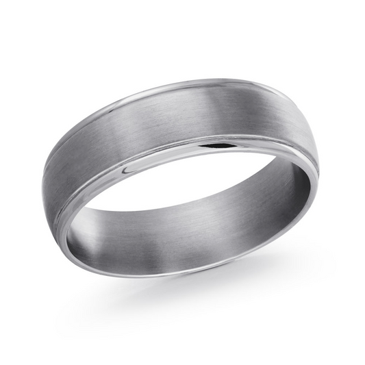 7MM Grey Tantalum Men's Ring, Size 10.0