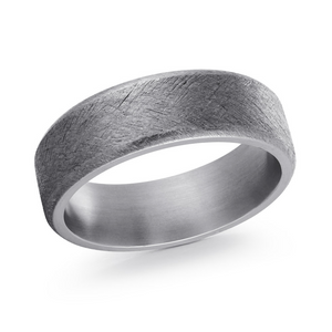 7MM Grey Tantalum Men's Ring, Size 10.0