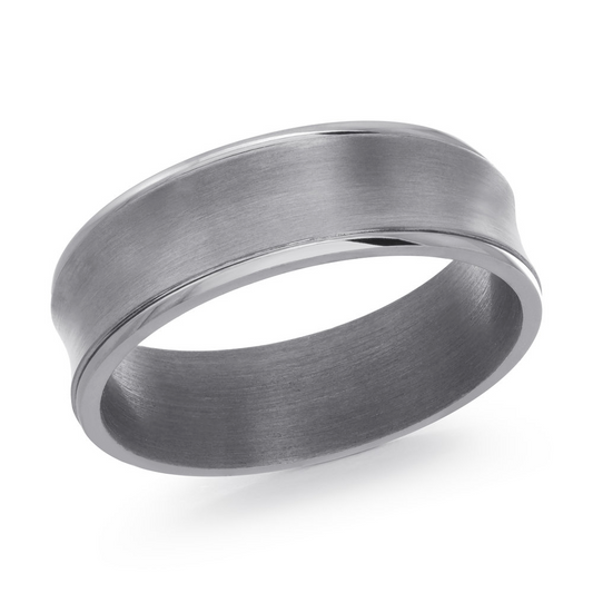 7MM Grey Tantalum Men's Ring, Size 10