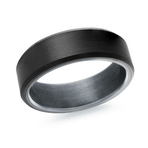 7MM Grey Tantalum & Carbon Fiber Band, Size 10.0