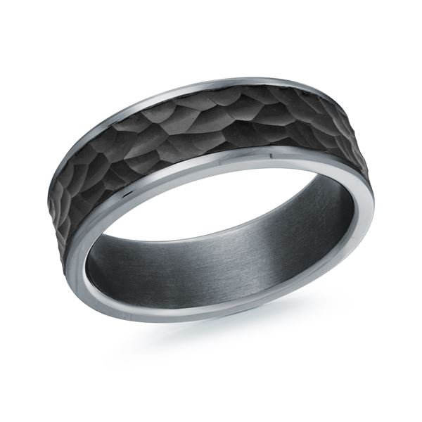 7MM Grey Tantalum & Carbon Fiber Band, Size 10.0