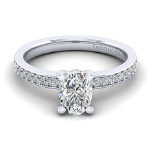 Load image into Gallery viewer, 14k White Gold 1.00Ct, F, SI2 GIA, 0.23Ct mele
