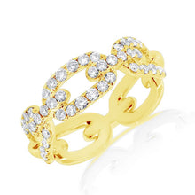 Load image into Gallery viewer, 14k Gold 0.72 Ct Diamond Oval Link Band, Available in White, Rose and Yellow Gold
