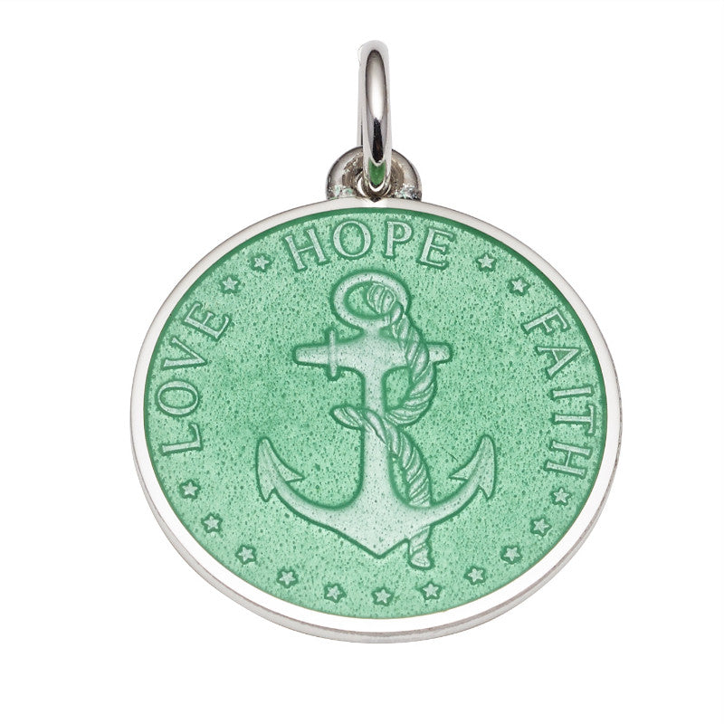 Sterling Silver Enamel Anchor Round Medal – Michael Anthony Jewelers