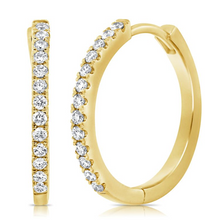 Load image into Gallery viewer, 14K Gold 0.28Ct Diamond Huggie Earring Available in White, Rose and Yellow Gold
