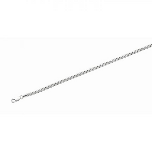 Sterling Silver 5.2mm Round Box Chain 22 Inches with Lobster Clasp