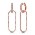 14k Gold 0.94Ct Diamond Dangle Drop Earring, available in White, Rose and Yellow Gold