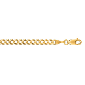 14k Yellow Gold 18 Inch 3.2mm Comfort Curb Chain