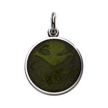Load image into Gallery viewer, Sterling Silver Enamel Dove Round Medal
