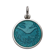 Load image into Gallery viewer, Sterling Silver Enamel Dove Round Medal
