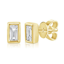 Load image into Gallery viewer, 14k Gold 0.20Ct Baguette Cut Diamond Earring, available in White, Rose and Yellow Gold
