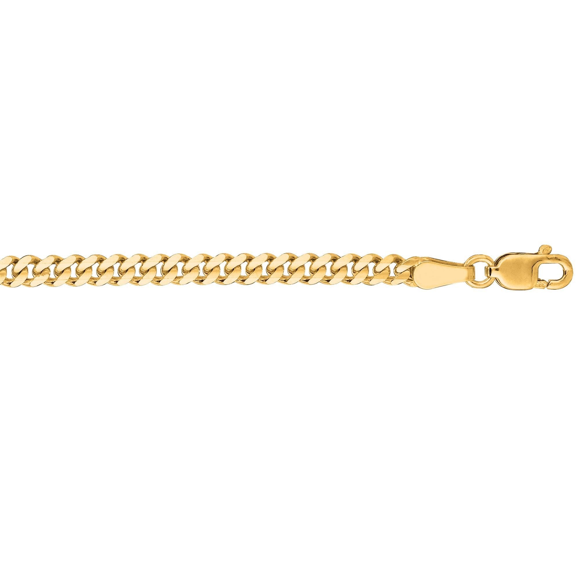 14k Yellow Gold 2.8mm Gourmette Chain 22