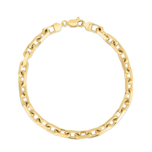 14k Yellow Gold 20.5 Grams 8.25 Inch, French Cable Bracelet