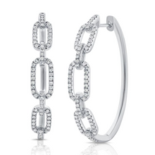 Load image into Gallery viewer, 14k Gold 0.45Ct Diamond Hoop Earring, available in White, Rose and Yellow Gold
