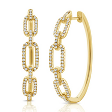 Load image into Gallery viewer, 14k Gold 0.45Ct Diamond Hoop Earring, available in White, Rose and Yellow Gold
