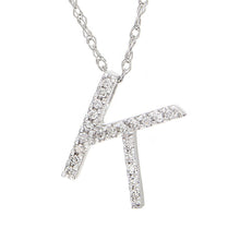 Load image into Gallery viewer, 14k Diamond Initial Pendants. Available in White or Yellow Gold
