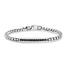 Load image into Gallery viewer, Sterling Silver 8.25 Inch Black Spinel Bracelet with Lobster Claw Clasp
