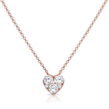 Load image into Gallery viewer, 14k 0.80 Ct Diamond Heart Necklace, available in White, Rose and Yellow Gold
