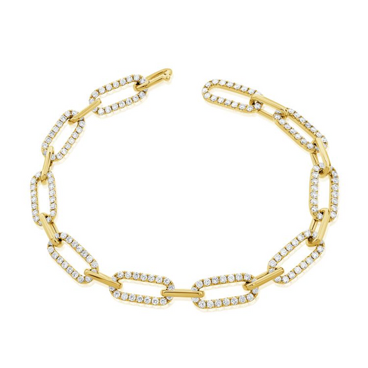 14k Yellow Gold 2.69ct Diamond Bracelet