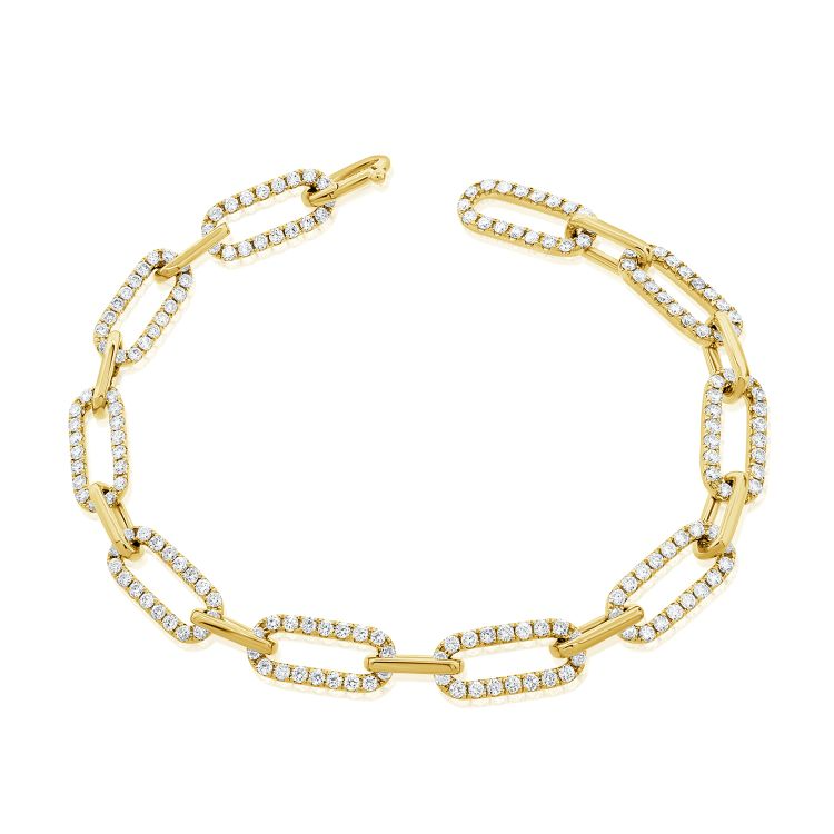 14k Gold 2.69ct Diamond Bracelet, available in White, Rose and Yellow Gold