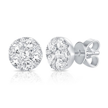 Load image into Gallery viewer, 14K Gold 0.78Ct Diamond Circle Earring, available in White, Rose and Yellow Gold

