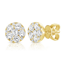 Load image into Gallery viewer, 14K Gold 0.78Ct Diamond Circle Earring, available in White, Rose and Yellow Gold
