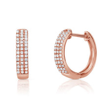 Load image into Gallery viewer, 14k Gold 0.28 Carat Diamond Huggie Earrings, Available in White, Rose and Yellow Gold
