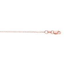 Load image into Gallery viewer, 14K Gold .8mm Diamond Cut Cable Chain with Lobster Clasp Available in White, Rose and Yellow Gold
