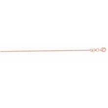 Load image into Gallery viewer, 14K Gold 1.1mm Diamond Cut Cable Chain with Lobster Lock, Available in White, Rose and Yellow Gold
