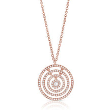 Load image into Gallery viewer, 14k 0.60 Ct Diamond Five Circle Necklace, Available in White, Rose and Yellow Gold
