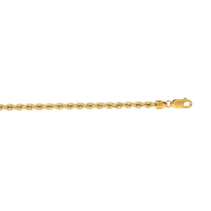 14k Yellow Gold 16.3 Grams 3mm Rope Chain 20 Inch.